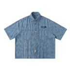 FEIN BUBBLEGUM DAVID Distressed Wash Short-Sleeve Shirt