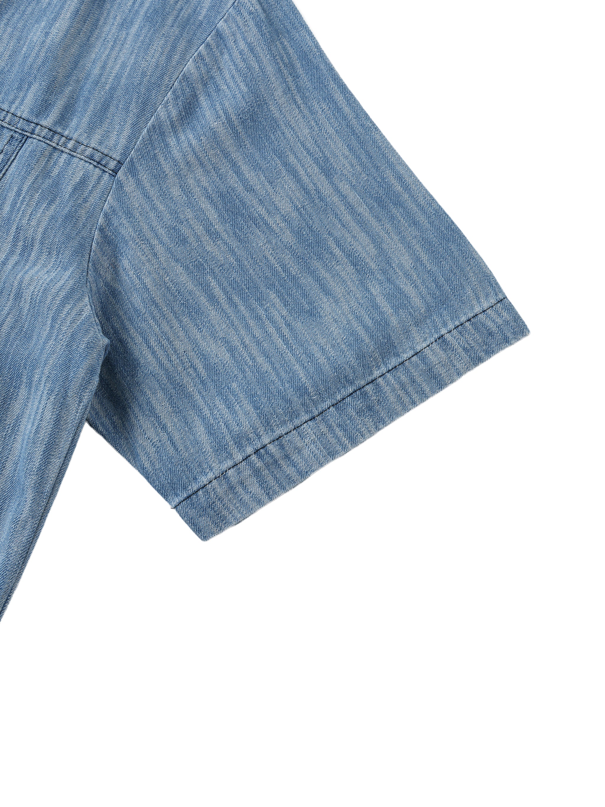FEIN BUBBLEGUM DAVID Distressed Wash Short-Sleeve Shirt